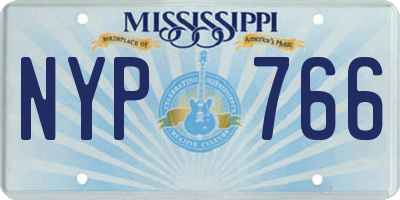 MS license plate NYP766