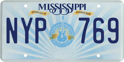 MS license plate NYP769