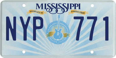 MS license plate NYP771