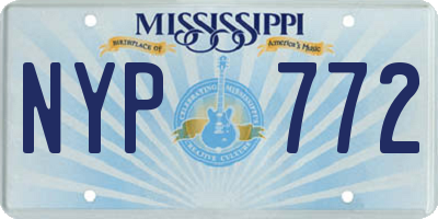 MS license plate NYP772