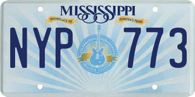 MS license plate NYP773