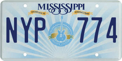 MS license plate NYP774