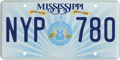 MS license plate NYP780