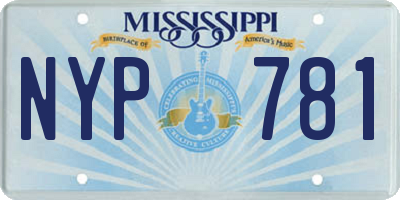 MS license plate NYP781