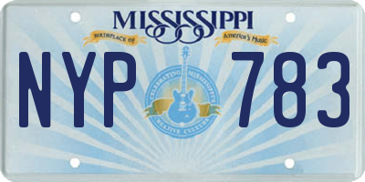MS license plate NYP783