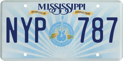 MS license plate NYP787