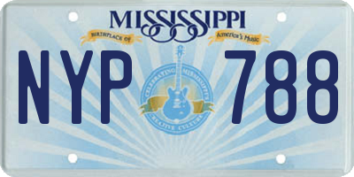 MS license plate NYP788