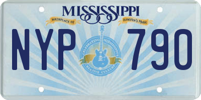 MS license plate NYP790