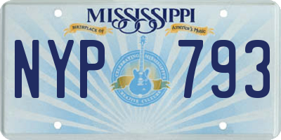 MS license plate NYP793