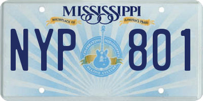 MS license plate NYP801