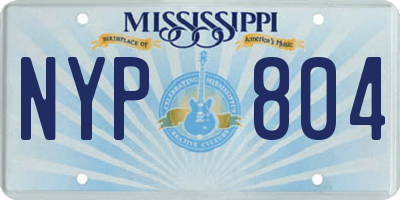 MS license plate NYP804