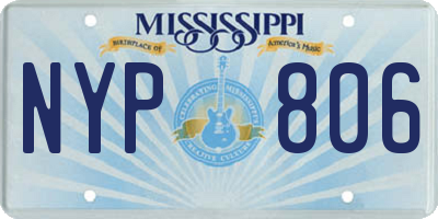 MS license plate NYP806