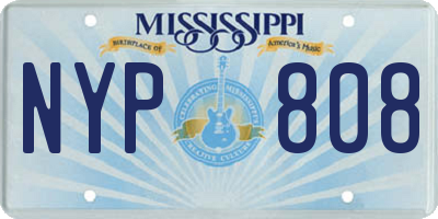 MS license plate NYP808