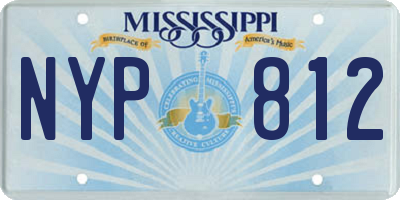 MS license plate NYP812
