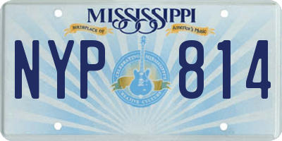 MS license plate NYP814