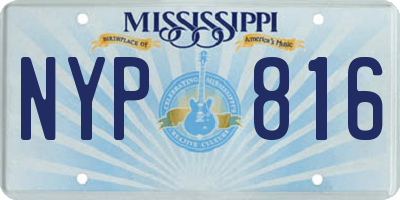 MS license plate NYP816