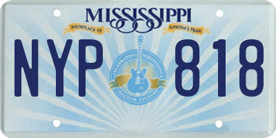MS license plate NYP818