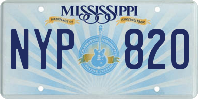 MS license plate NYP820