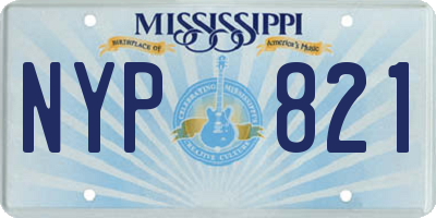 MS license plate NYP821