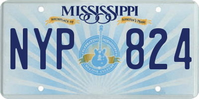 MS license plate NYP824