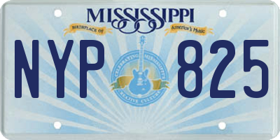 MS license plate NYP825