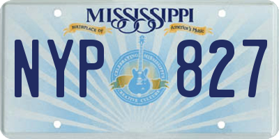MS license plate NYP827