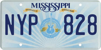 MS license plate NYP828