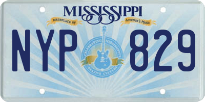 MS license plate NYP829
