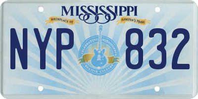 MS license plate NYP832