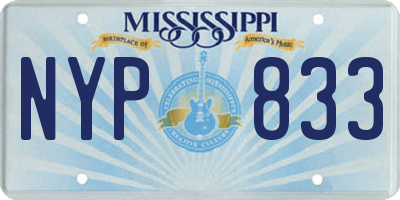 MS license plate NYP833