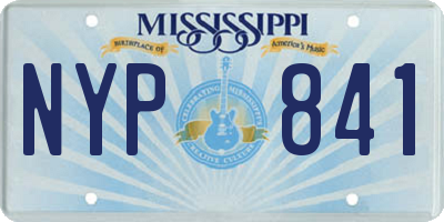 MS license plate NYP841