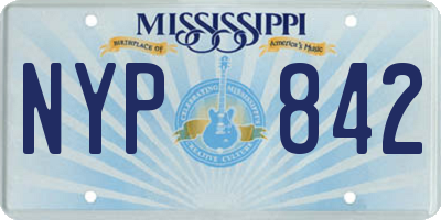 MS license plate NYP842