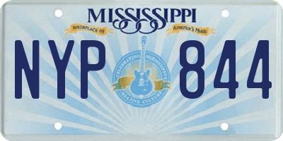 MS license plate NYP844