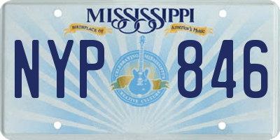 MS license plate NYP846