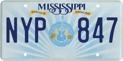 MS license plate NYP847