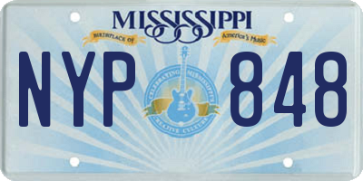 MS license plate NYP848