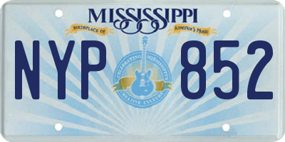 MS license plate NYP852