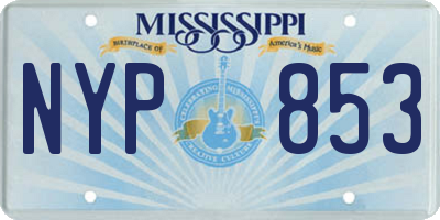 MS license plate NYP853