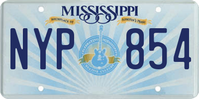 MS license plate NYP854