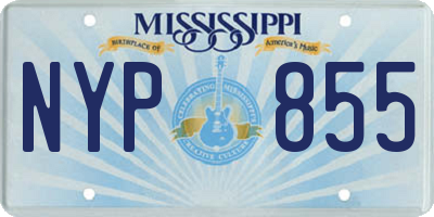 MS license plate NYP855
