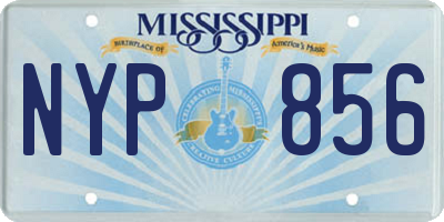 MS license plate NYP856