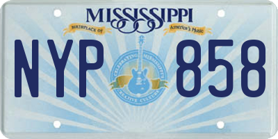 MS license plate NYP858
