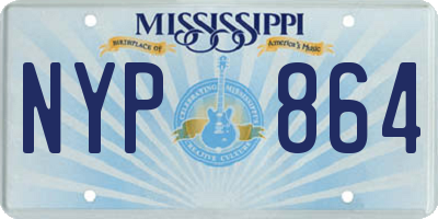 MS license plate NYP864