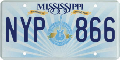MS license plate NYP866