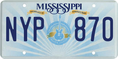 MS license plate NYP870