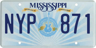 MS license plate NYP871
