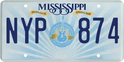 MS license plate NYP874
