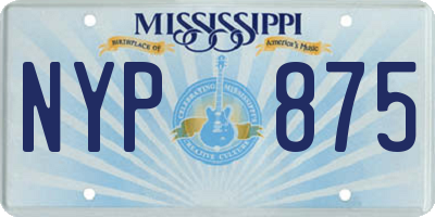 MS license plate NYP875