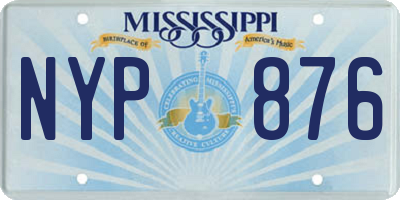 MS license plate NYP876