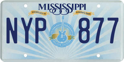 MS license plate NYP877